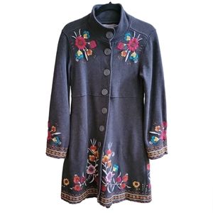 Johnny Was LA Zoe Embroidered Military Jacket XS